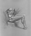 Michael Hensley Drawings, Male Form 13